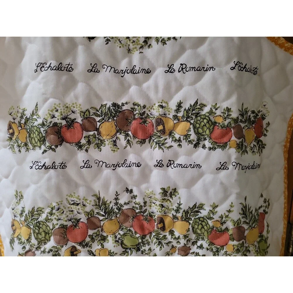 Vintage 1975 Spice O’ Life Quilted Full Apron Retro Cooking